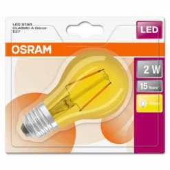 Luminaires Osram Osram LED E27 2 Watt Gelb 235 Lumen