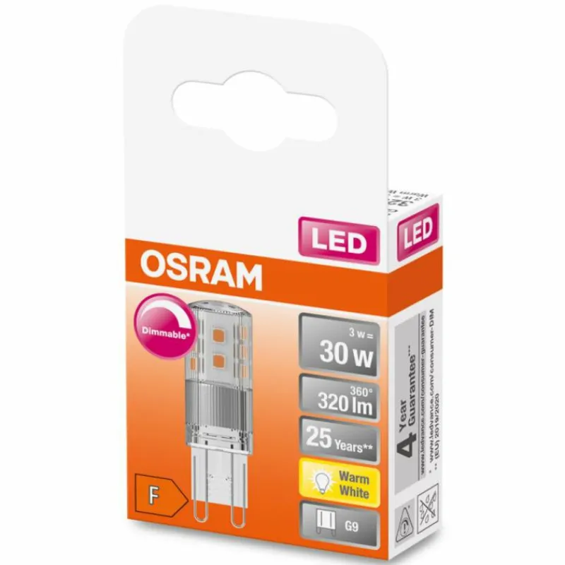 Luminaires Ledvance OSRAM LED G9 3 Watt 2700 Kelvin 320 Lumen