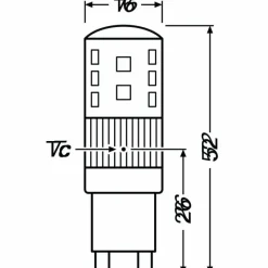 Luminaires Ledvance OSRAM LED G9 3 Watt 2700 Kelvin 320 Lumen