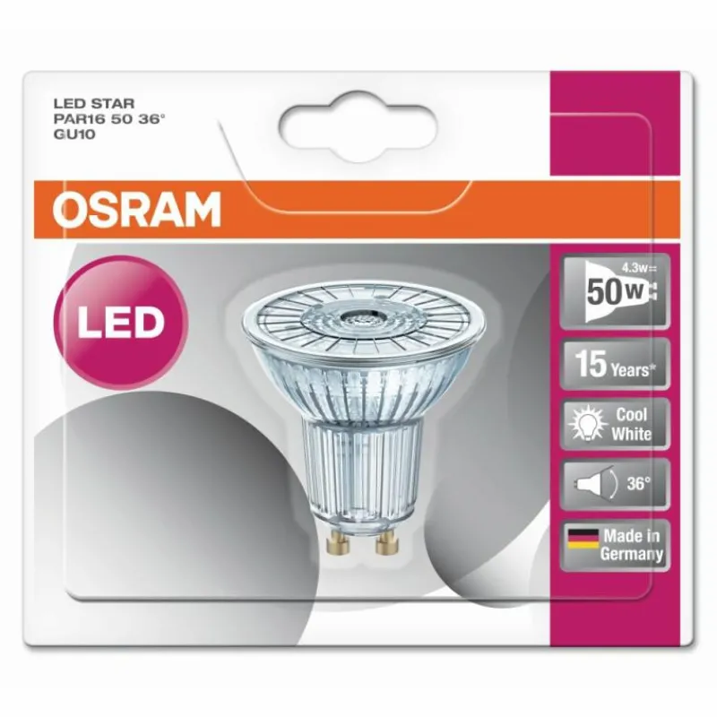 Luminaires Osram Osram LED GU10 4,3 Watt 4000 Kelvin 350 Lumen
