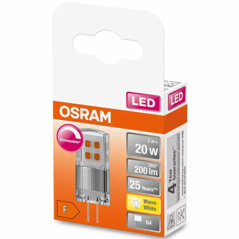 Luminaires Osram OSRAM LED PIN G4 2 Watt 2700 Kelvin 200 lumen