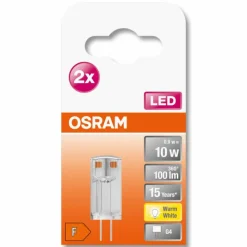 Luminaires Osram OSRAM LED PIN Lot de 2 G4 0,9 Watt 2700 Kelvin 100 lumen