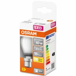 Luminaires Osram OSRAM LED Retrofit B22d 4 Watt 2700 Kelvin 470 Lumen