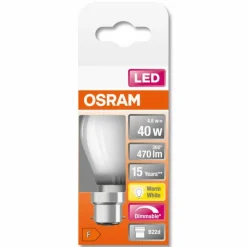 Luminaires Osram OSRAM LED Retrofit B22d 4,8 watt 2700 kelvin 470 lumen