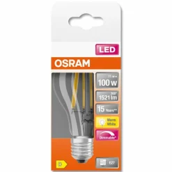 Luminaires Osram OSRAM LED Retrofit E27 11 Watt 2700 Kelvin 1521 Lumen
