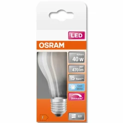 Luminaires Osram OSRAM LED Retrofit E27 4,8 watt 4000 kelvin 470 lumen