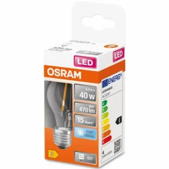 Luminaires Osram OSRAM LED Retrofit E27 4 watt 4000 Kelvin 470 lumen