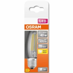 Luminaires Osram OSRAM LED Retrofit E27 4 watt 2700 kelvin 470 lumen