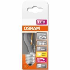 Luminaires Osram OSRAM LED Retrofit E27 2,8 Watt 2700 Kelvin 250 lumen