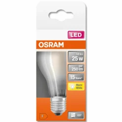 Luminaires Osram OSRAM LED Retrofit E27 2,5 Watt 2700 Kelvin 250 lumen