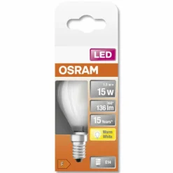 Luminaires Osram OSRAM LED Retrofit E14 1,5 Watt 2700 Kelvin 136 lumen