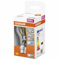 Luminaires Osram OSRAM LED Retrofit LED B22d 6,5 Watt 4000 Kelvin 806 Lumen