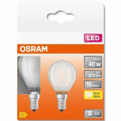 Luminaires Osram OSRAM LED Retrofit Lot de 2 E14 4 watt 2700 Kelvin 470 lumen