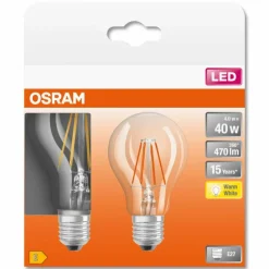 Luminaires Osram OSRAM LED Retrofit Lot de 2 E27 4 watt 2700 Kelvin 470 lumen