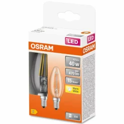 Luminaires Osram OSRAM LED Retrofit Lot de 2 E14 4 watt 2700 Kelvin 470 lumen