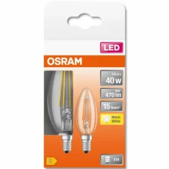 Luminaires Osram OSRAM LED Retrofit Lot de 2 E14 4 watt 2700 Kelvin 470 lumen