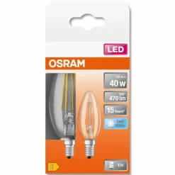 Luminaires Osram OSRAM LED Retrofit Lot de 2 E14 4 watt 4000 Kelvin 470 lumen