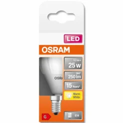 Luminaires Osram OSRAM LED STAR E14 3,3 Watt 2700 Kelvin 250 lumen