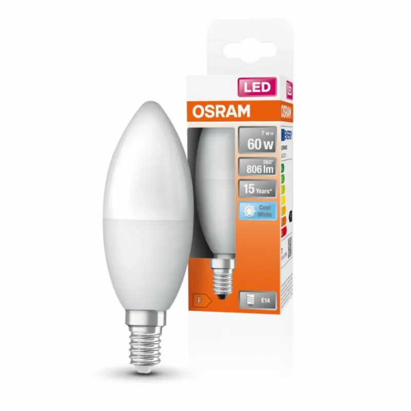 Luminaires Osram OSRAM LED Star E14 7,5 Watt 4000 Kelvin 806 Lumen