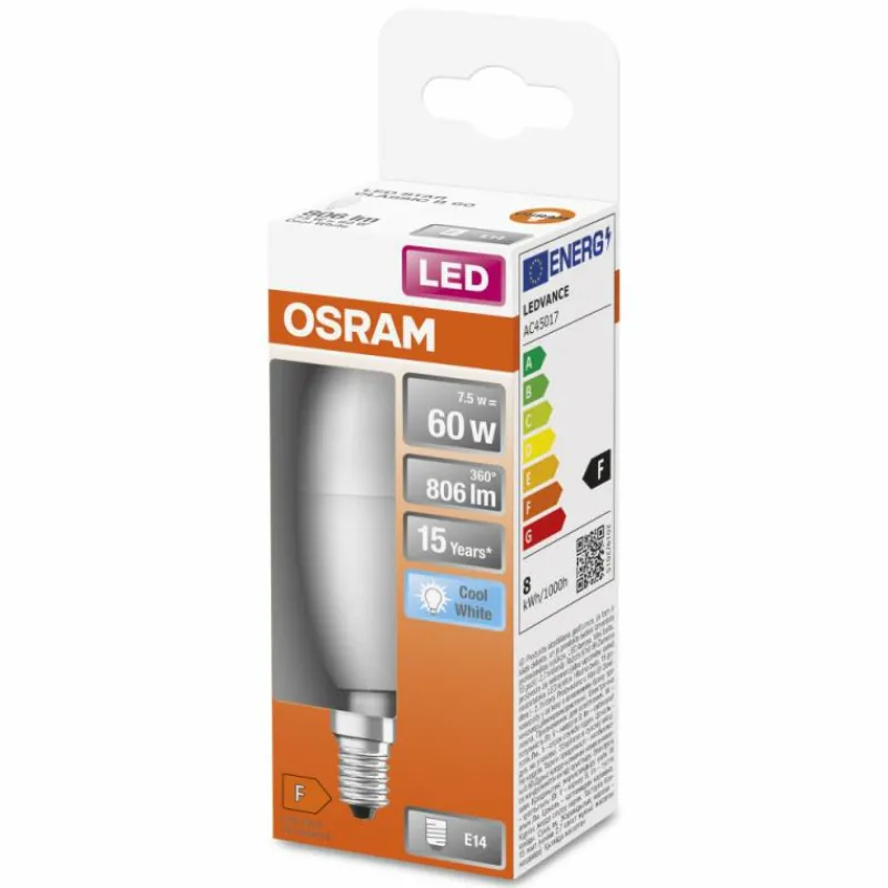 Luminaires Osram OSRAM LED Star E14 7,5 Watt 4000 Kelvin 806 Lumen