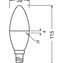 Luminaires Osram OSRAM LED Star E14 7,5 Watt 6500 Kelvin 806 Lumen