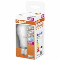 Luminaires Osram OSRAM LED STAR LED E27 9 Watt 4000 Kelvin 940 lumen
