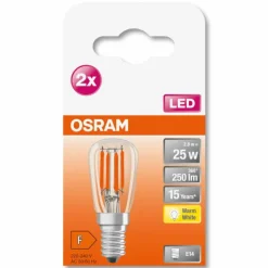 Luminaires Osram OSRAM Lot de 2 LED Special E14 2,8 Watt 2700 Kelvin 250 Lumen