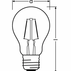 Luminaires Ledvance OSRAM Retrofit LED E27 1,5 Watt 2700 Kelvin 136 lumen