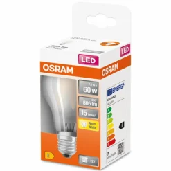 Luminaires Ledvance OSRAM Retrofit LED E27 6,5 Watt 2700 Kelvin 806 Lumen