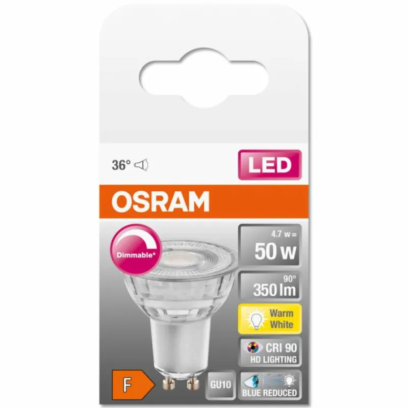 Luminaires Osram OSRAM SUPERSTAR PLUS LED GU10 4,7 watt 2700 kelvin 350 lumen