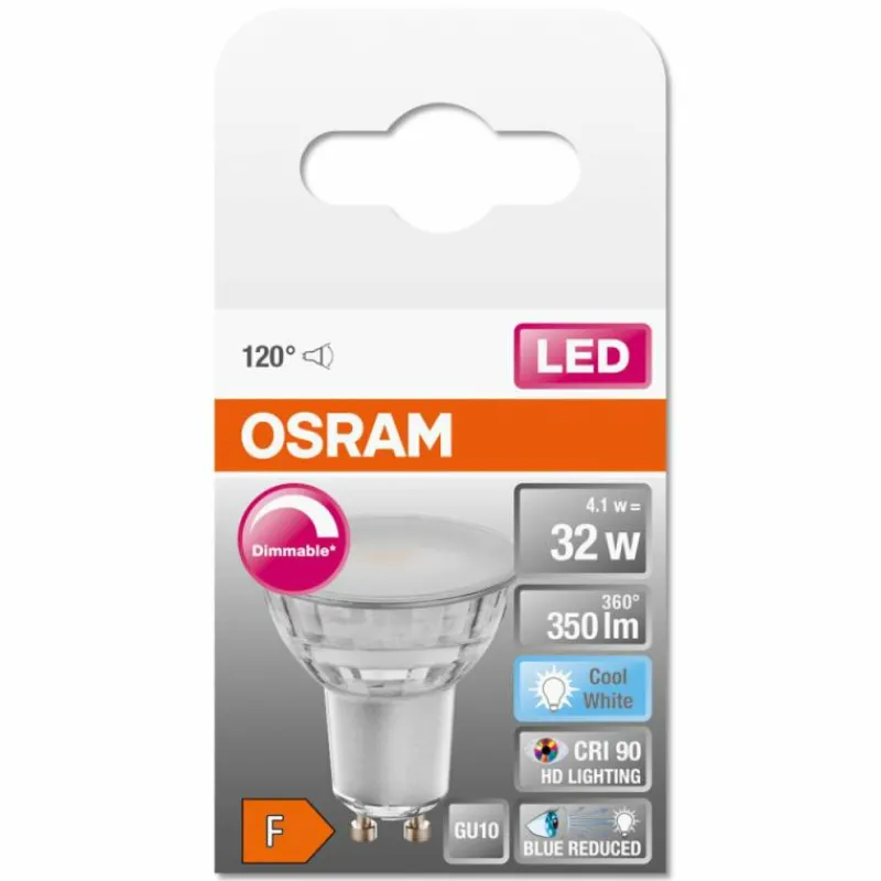 Luminaires Osram OSRAM SUPERSTAR PLUS LED GU10 4,1 watt 4000 kelvin 350 lumen
