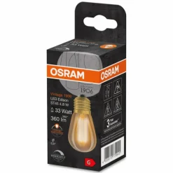 Luminaires Osram OSRAM Vintage 1906 LED E27 4,8 Watt 2200 Kelvin 360 lumen