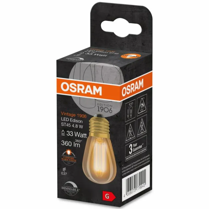 Luminaires Osram OSRAM Vintage 1906 LED E27 4,8 Watt 2200 Kelvin 360 lumen