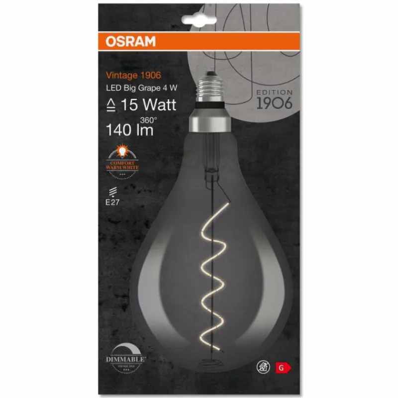 Luminaires Osram OSRAM Vintage 1906® LED E27 4 Watt 1800 Kelvin 140 Lumen