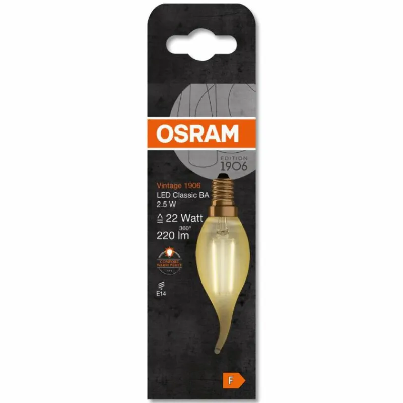 Luminaires Osram OSRAM Vintage 1906® LED E14 2,5 Watt 2400 Kelvin 220 lumen