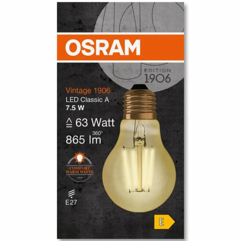 Luminaires Osram OSRAM Vintage 1906® LED E27 7,5 Watt 2400 Kelvin 865 Lumen