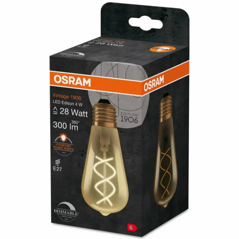 Luminaires Osram OSRAM Vintage 1906® LED E27 4 Watt 2000 Kelvin 300 Lumen