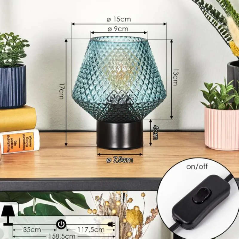 hofstein Paderne Lampe à poser Noir, 1 lumière