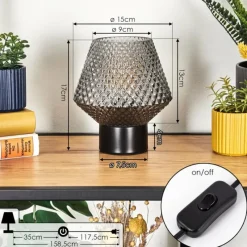 hofstein Paderne Lampe à poser Noir, 1 lumière