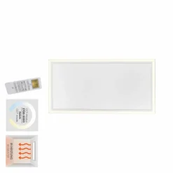 Luminaires Leuchten Direkt Panneau de plafond avec chauffage IR LeuchtenDirekt BEROA LED Blanc, 1 lumière, Télécommandes* Éclairage Led