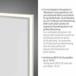 Luminaires Leuchten Direkt Panneau de plafond avec chauffage IR LeuchtenDirekt BEROA LED Blanc, 1 lumière, Télécommandes* Éclairage Led