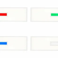 Luminaires Brilliant Panneau encastrable Brilliant Odella LED Blanc, 1 lumière, Télécommandes, Changeur de couleurs* Éclairage Led