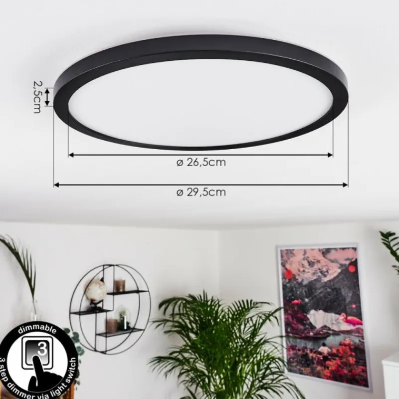 hofstein Panneau LED Boyero Noir, 1 lumière* Éclairage Led