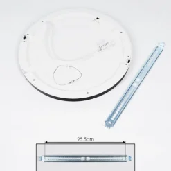 hofstein Panneau LED Canditas Noir, 1 lumière