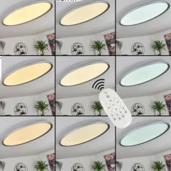 hofstein Panneau LED Kombito Argenté, Blanc, 1 lumière, Télécommandes