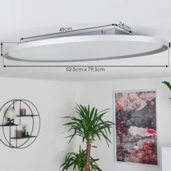 hofstein Panneau LED Kombito Argenté, Blanc, 1 lumière, Télécommandes