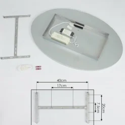 hofstein Panneau LED Kombito Argenté, Blanc, 1 lumière, Télécommandes