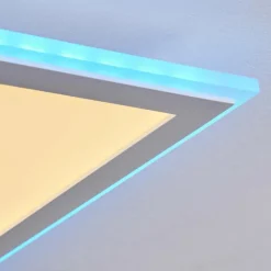 hofstein Panneau LED Mota Blanc, 1 lumière, Télécommandes, Changeur de couleurs