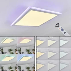 hofstein Panneau LED Mota Blanc, 1 lumière, Télécommandes, Changeur de couleurs