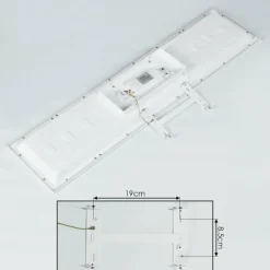 hofstein Panneau LED Nexo Blanc, 2 lumières